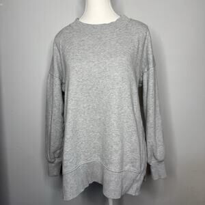 Aerie Gray Oversized Split-Hem Sweatshirt Women’s XS Cozy Pullover